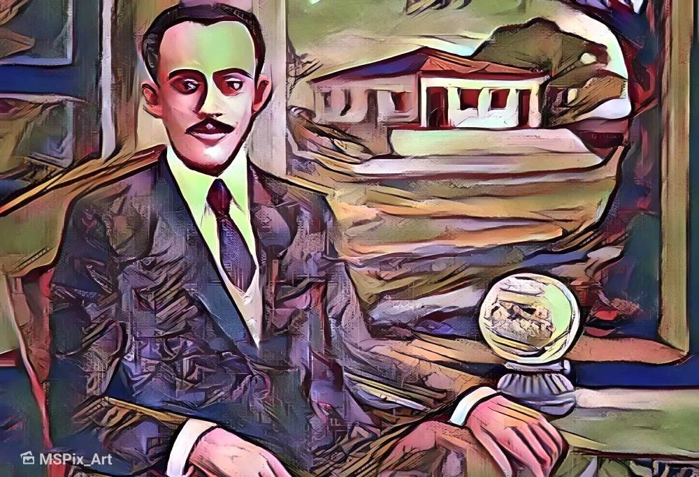 Retrato de Augusto dos Anjos, poeta brasileiro do Simbolismo, nascido em Sapé (PB), 1884–1914