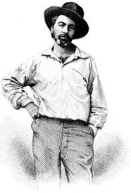 Retrato de Walt Whitman, poeta e autor da elegia