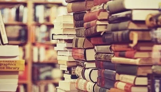 Ilustração poética sobre a essência da literatura e a consciência humana.