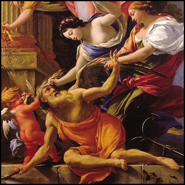 O nascimento do senhor do tempo: A narrativa épica de como Saturno destronou seu pai, o Céu, para libertar a Terra.